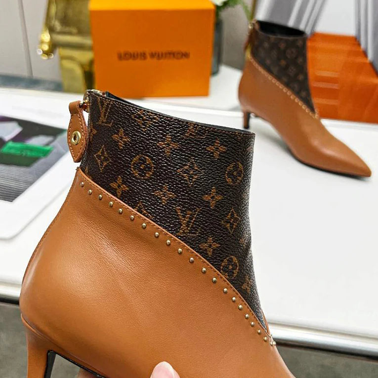L Signature Ankle Boot Brown Heel 5.5 cm 1025012208