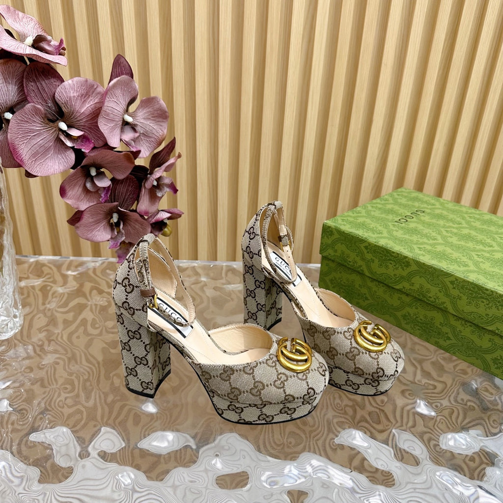 G new fashion ladies printed high heels 0725042004