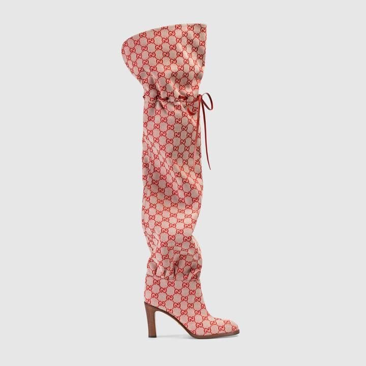 Fashion and casual canvas over-the-knee boots (customized models need 15 days to make)