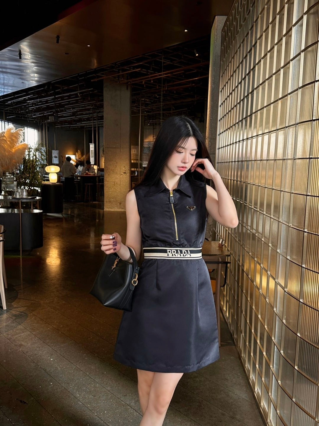 P new three-dimensional waist dress 0725040903