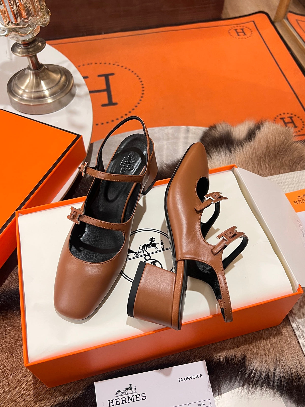 H Fashion Slip-in Chunky Heel Sandals 0725040902