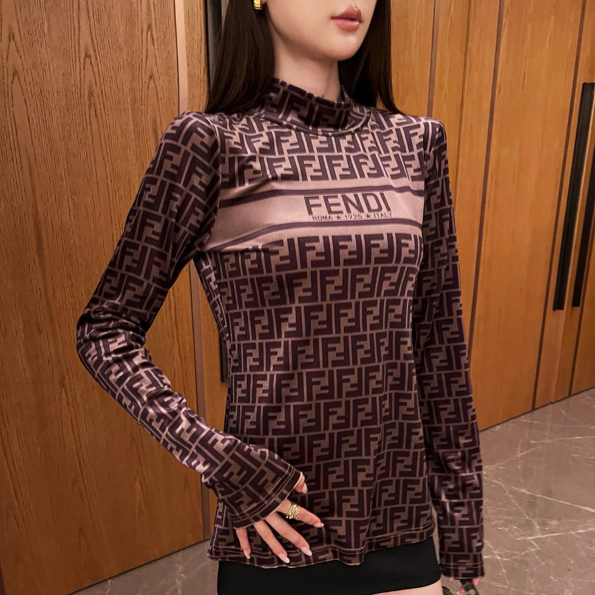 VeLet small high neck base shirt 1024102913
