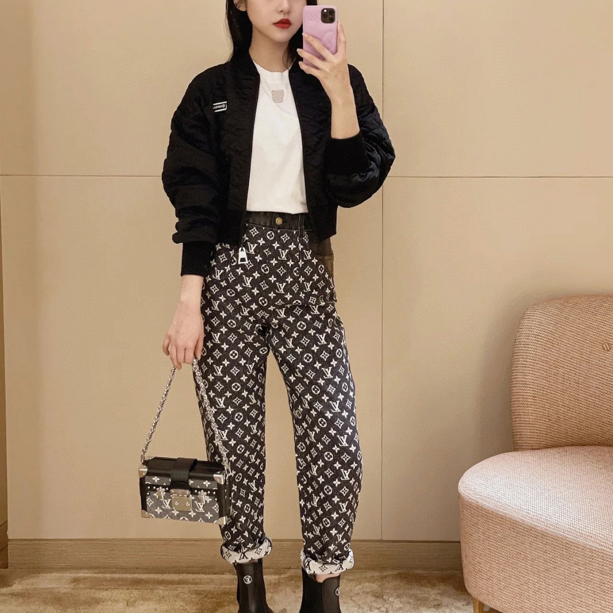 Black  Print Women's Jeans