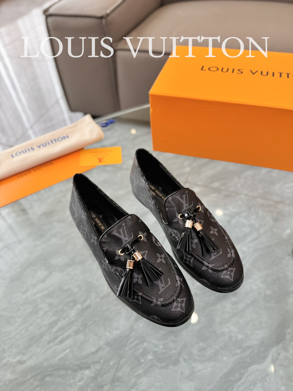 Unisex tassel printed loafers for men and women 0724052101