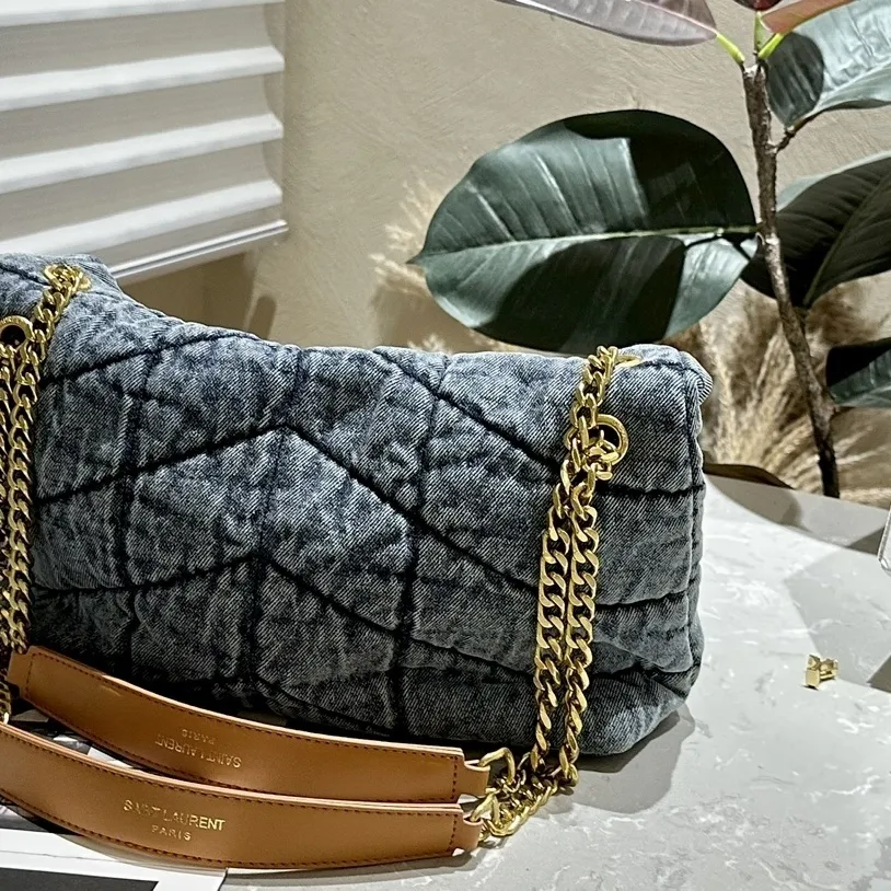 Women's denim chain bag  9000918004