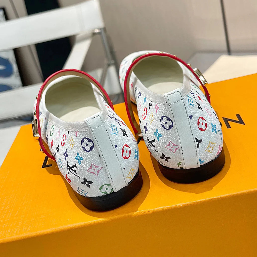 Women's New Colourful Printed Mary Jane Single Shoes 1025011706