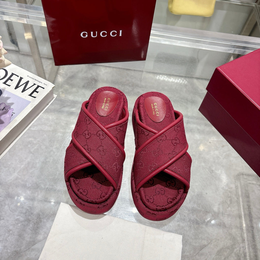 cross-upper thick-soled flip-flops 0725052901