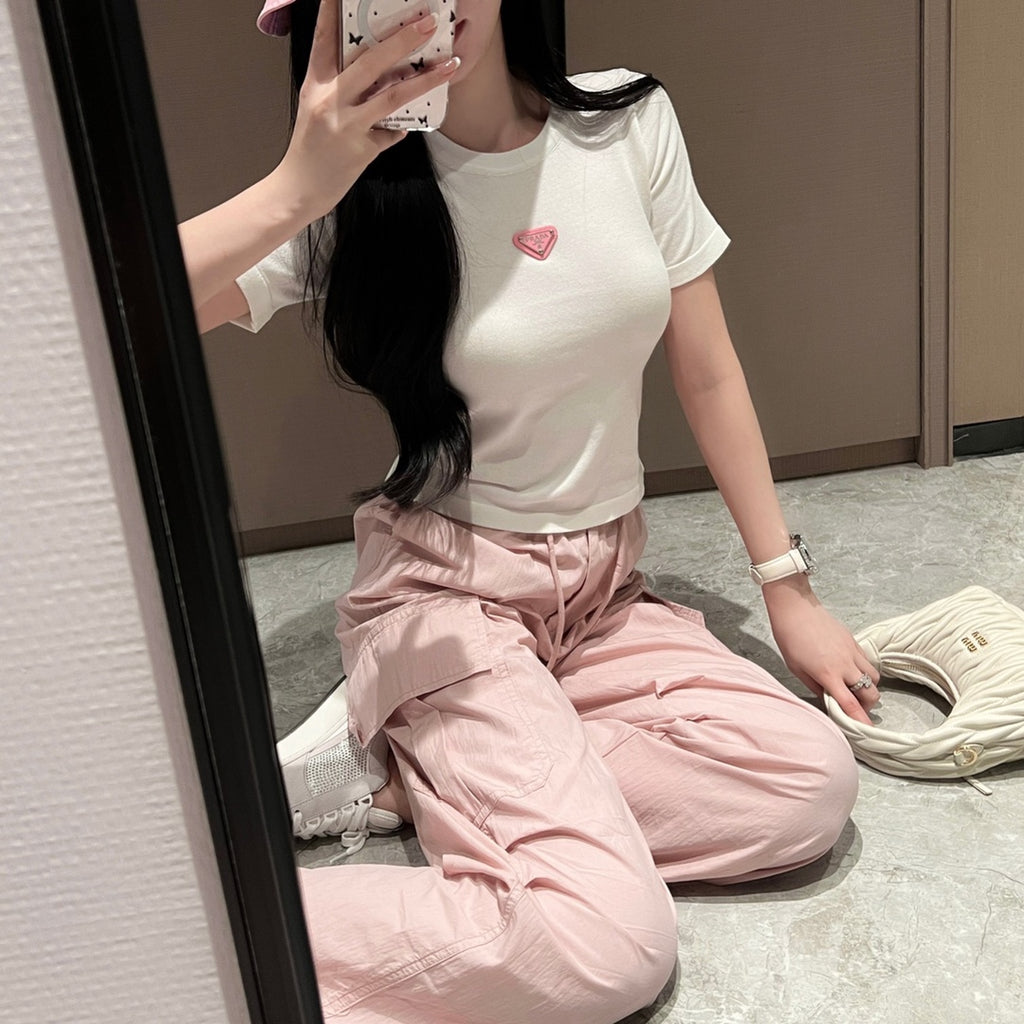 P 24ss new ice silk knitted short sleeves 0724071813