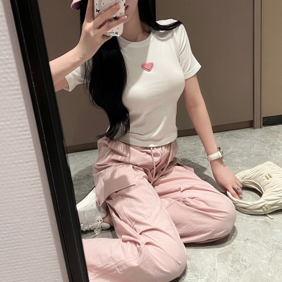 P 24ss new ice silk knitted short sleeves 0724071813