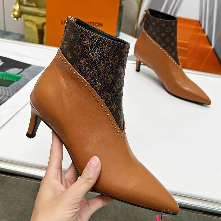 L Signature Ankle Boot Brown Heel 5.5 cm 1025012208