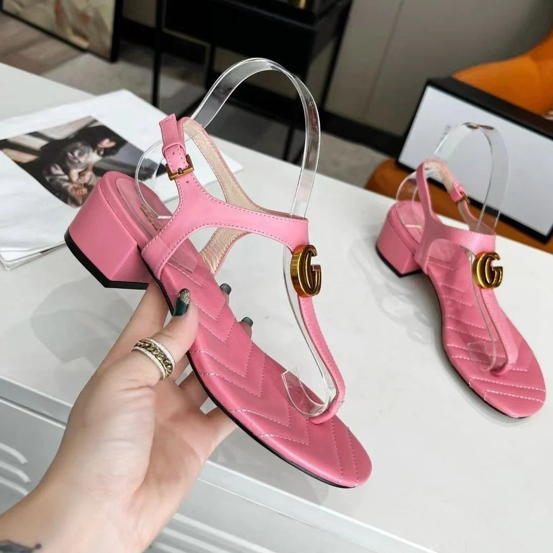 New Women's Sandals Double G Buckle Outer Wear All-match 1024031807