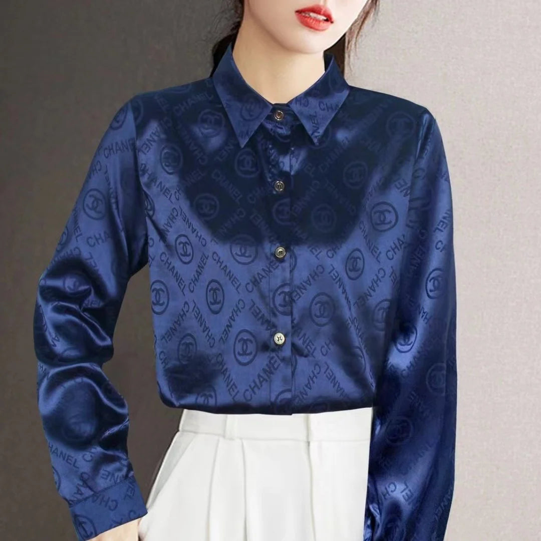 Fashion Jacquard Imitation High-grade Long Sleeve Shirt 1024073120