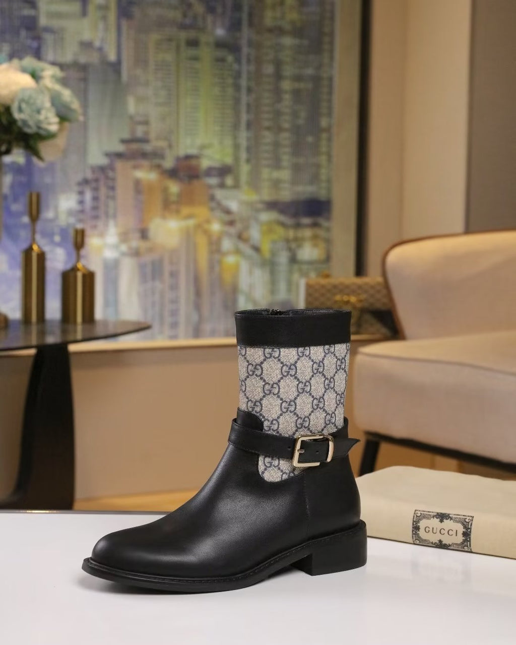 Trendy new double G metal buckle boots XC0823101003