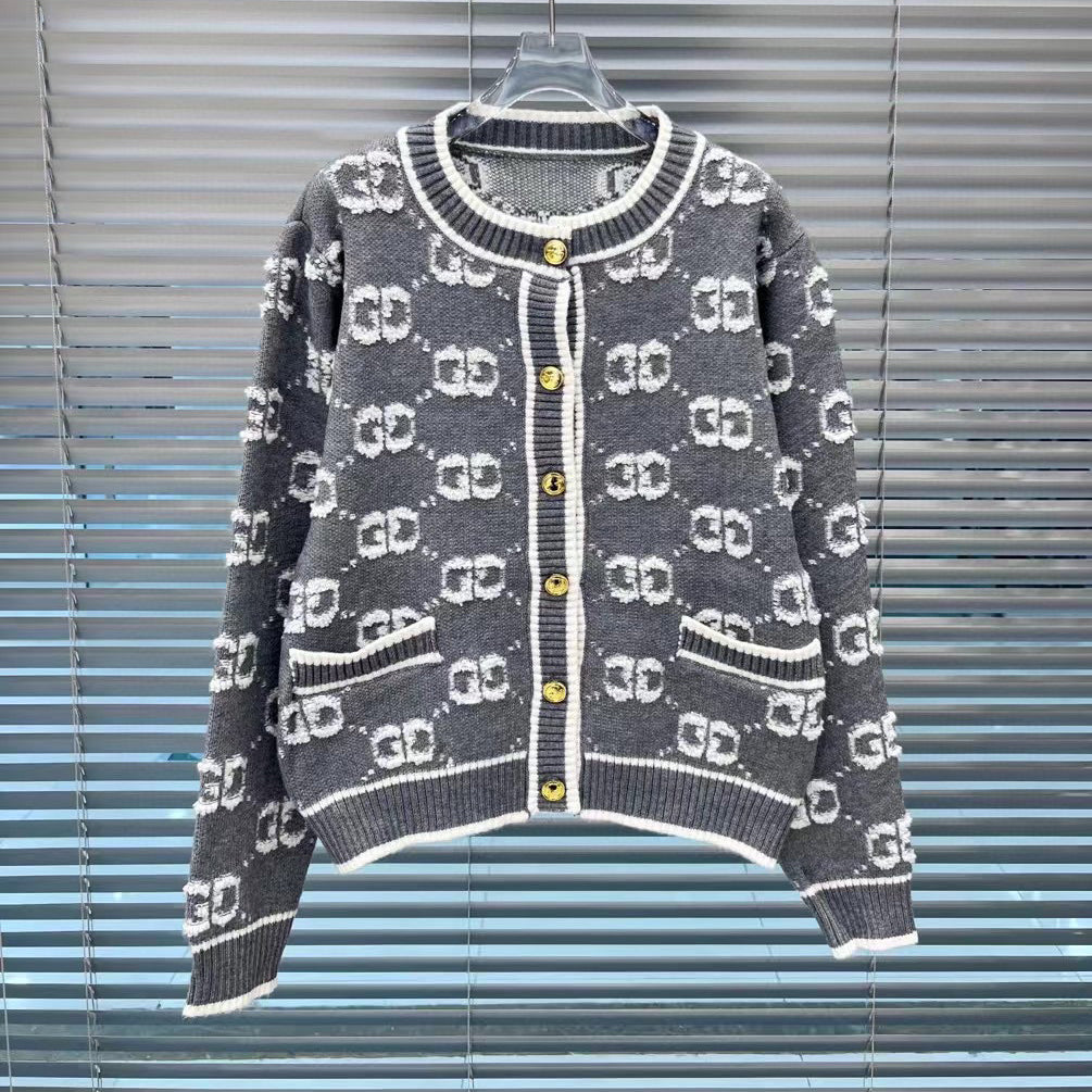 G Women's Fashion Printed Cardigan Sweater XC0723092604