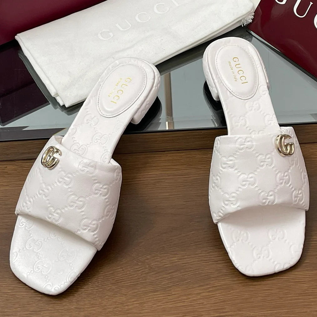 Embossed Buckle Sandals Slippers 1025032808