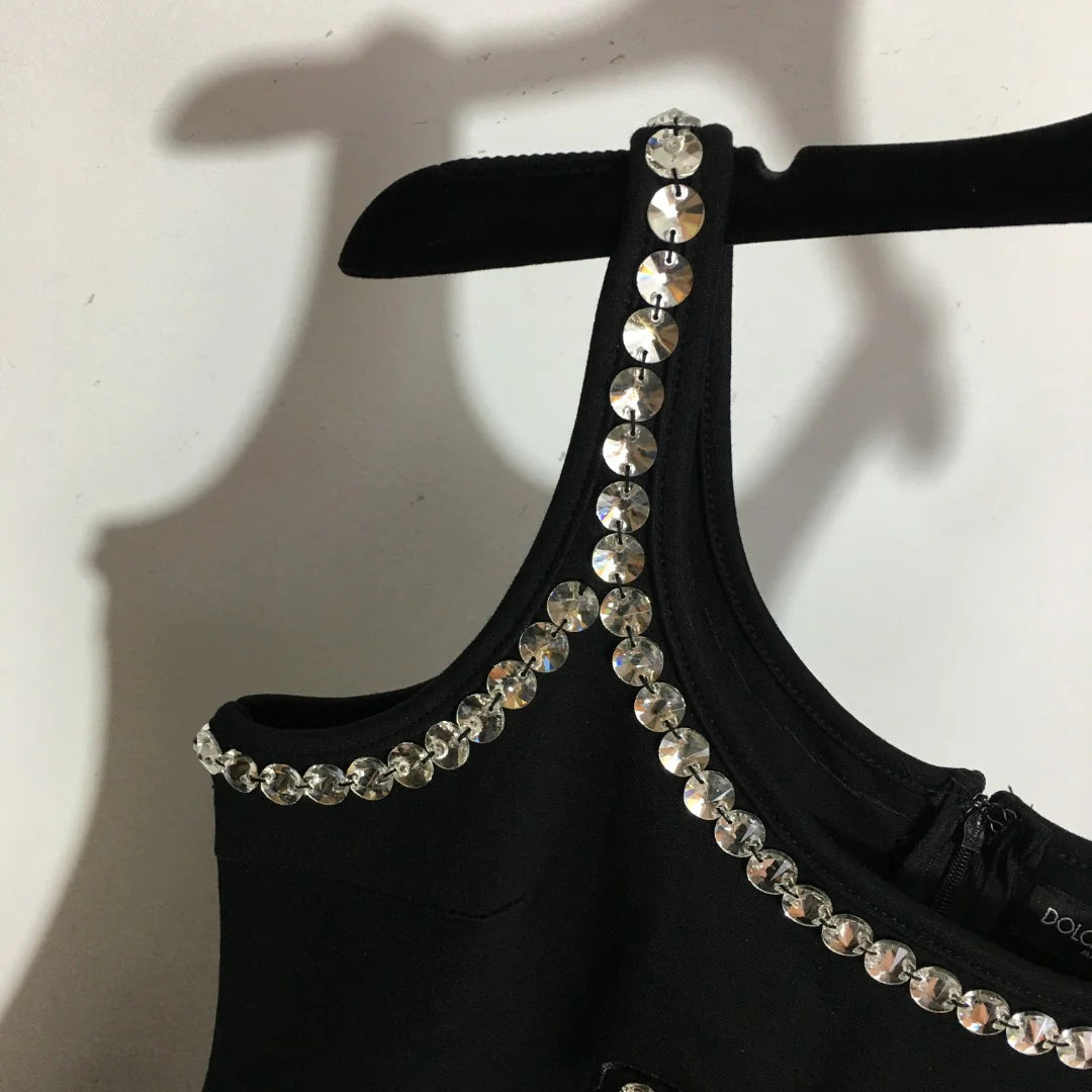 DG*New Studded Slim Sleeveless Vest Dress 1025063005
