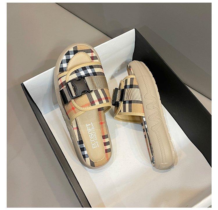 Fashionable plaid classic platform sandals 1024022104