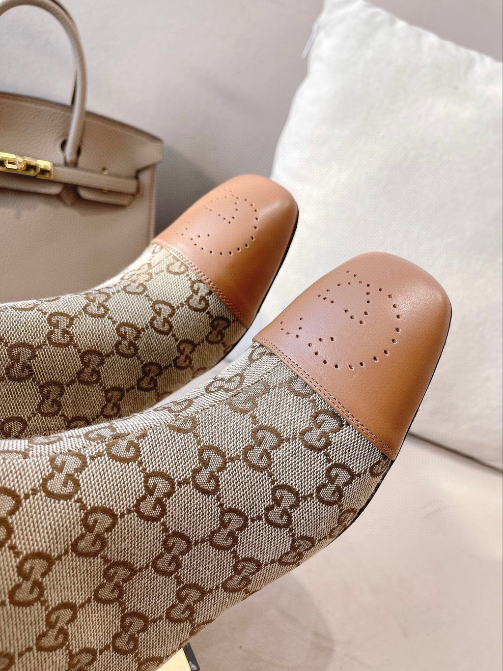Fashion hollow  hollow carved print high heel boots 0724102314