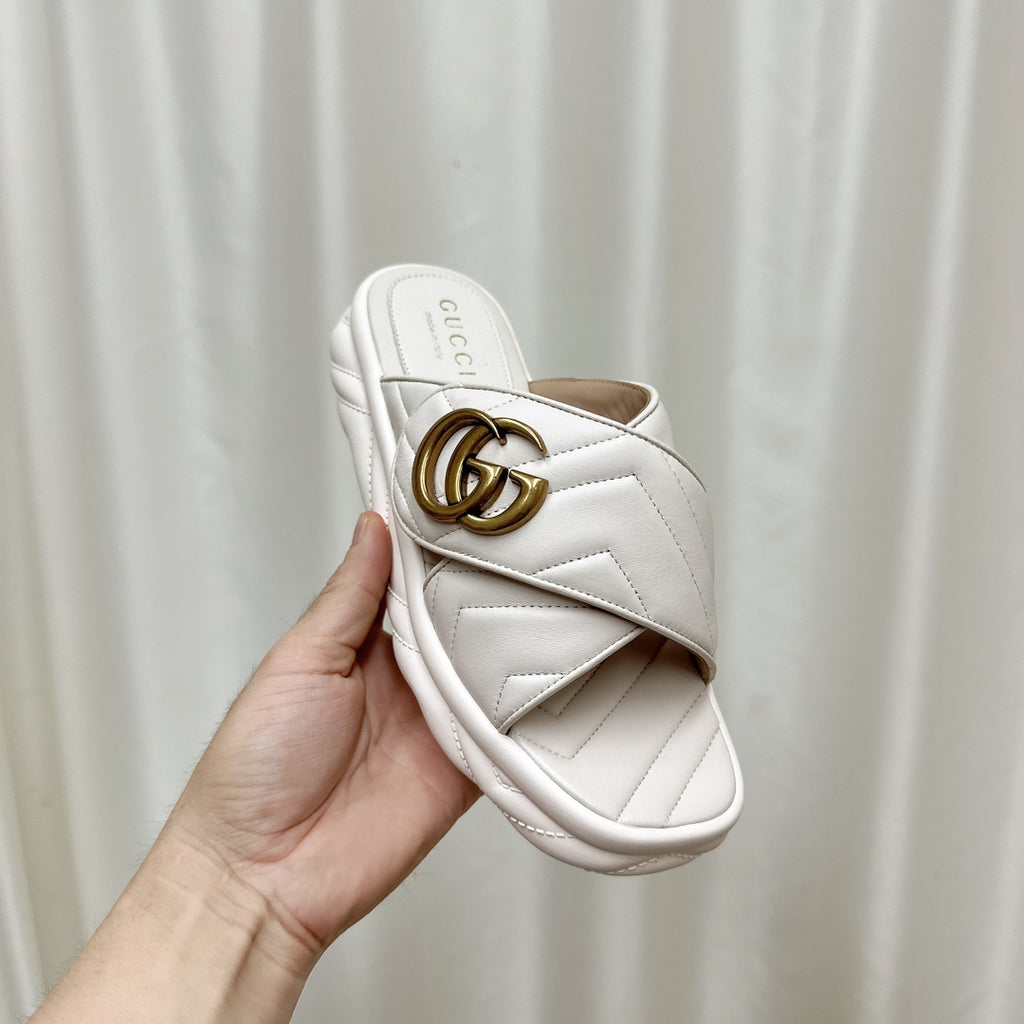 G Buckle Platform Beach Slippers 1824061306