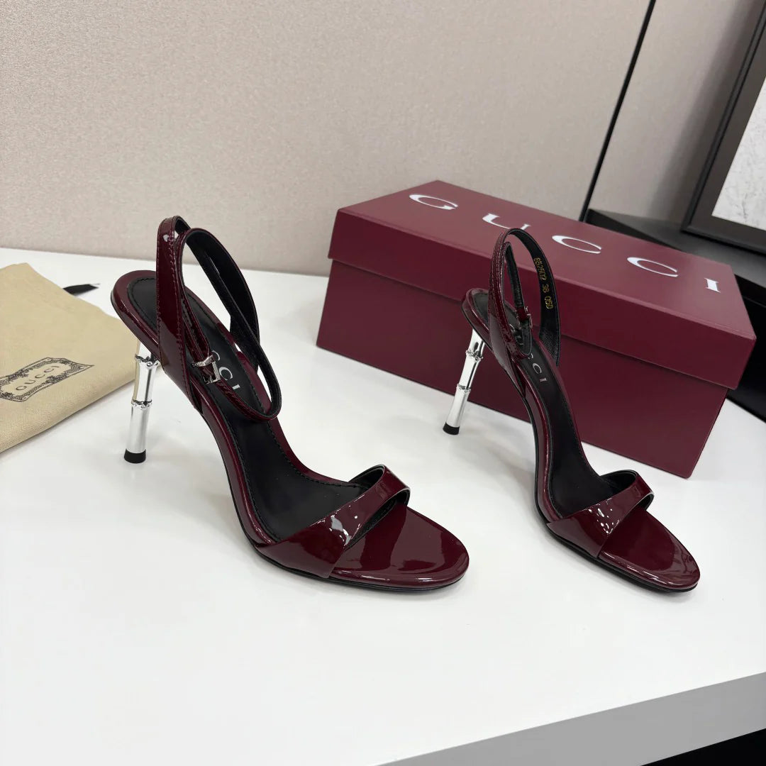 G family 25 years bamboo heel 9.5cm sandals 1025051917