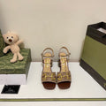 High-heeled 5-8cm Fashion G Logo Women's Sandals