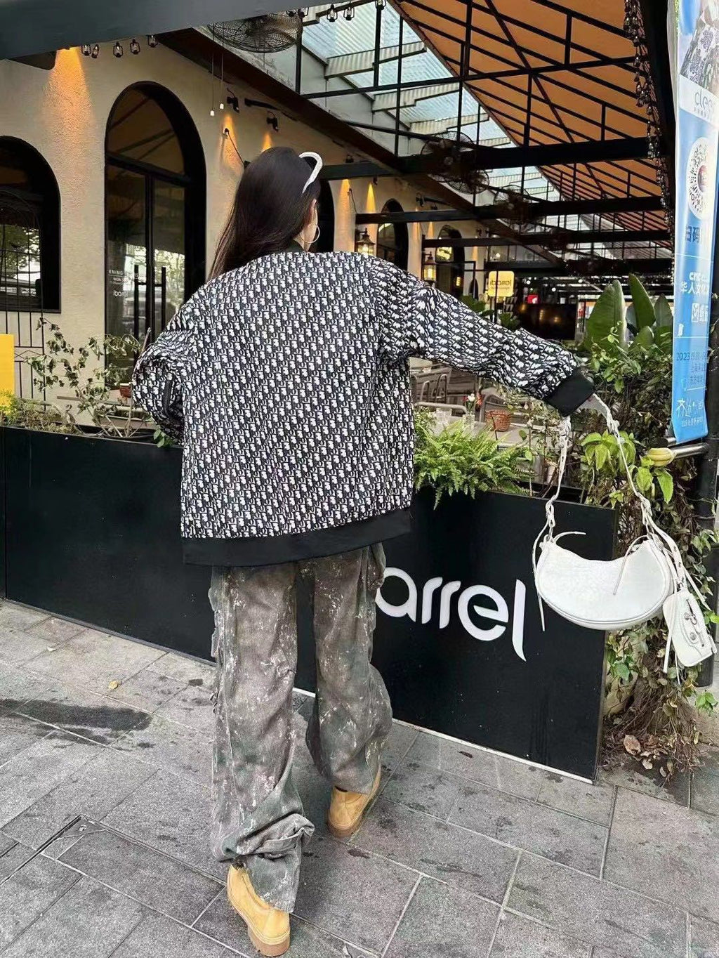 New style double-layered two-color baseball uniform cardigan jacket with old flower all over printing XC0823092717