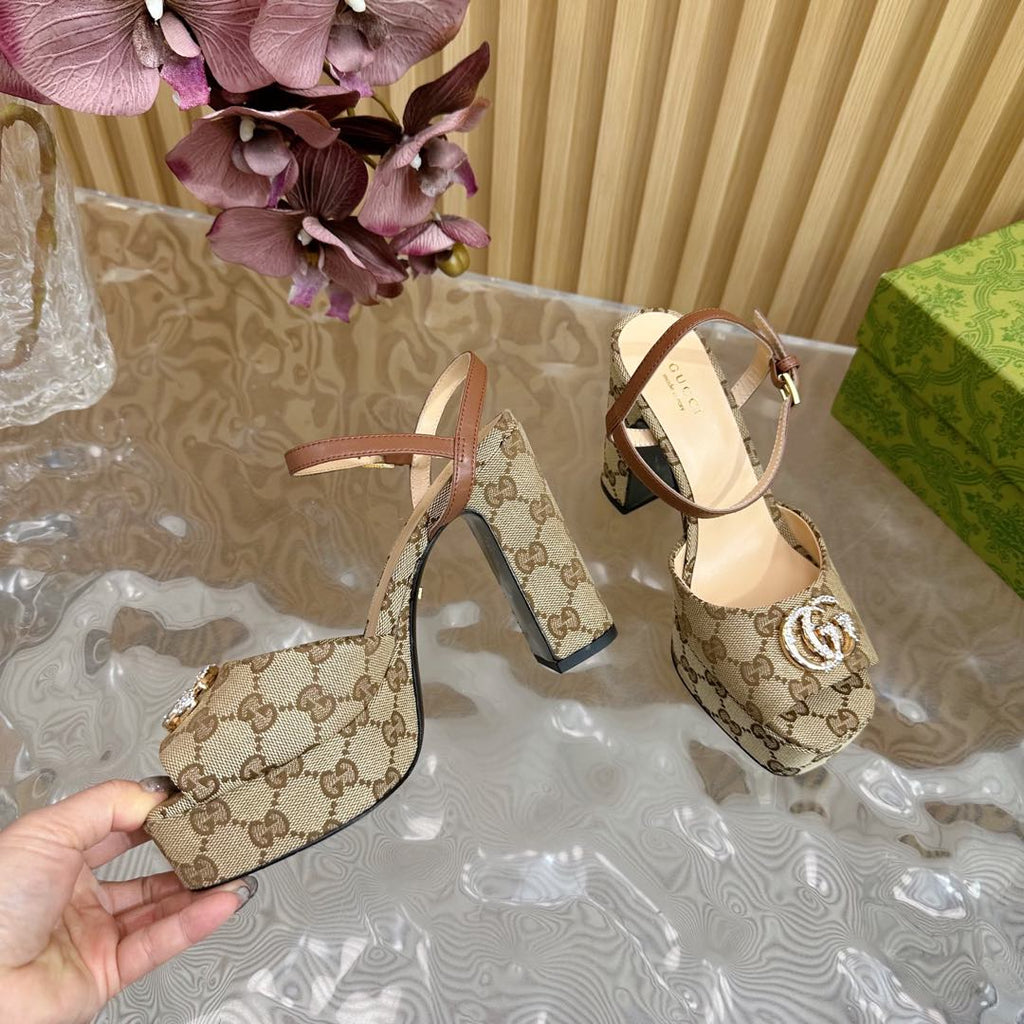 G new fashion ladies printed high heels 0725042006