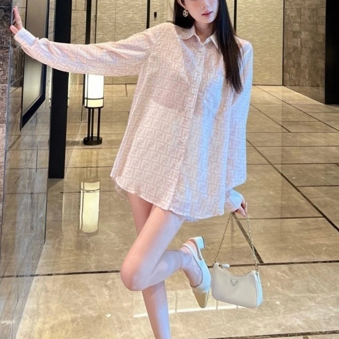 New Printed Sexy Leverage Long Sleeve Anti-Sunscreen Shirt 1024042913