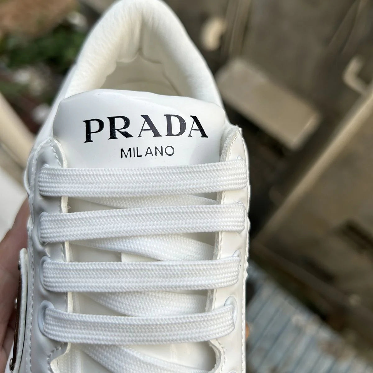 P New Women's Shoes Casual Shoes Triangle Buckle Lace-up Sneakers 1024060508