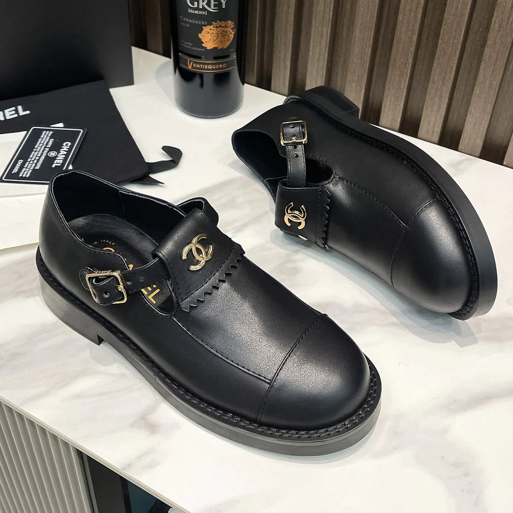 Retro versatile genuine leather shoes loafers 0724030508
