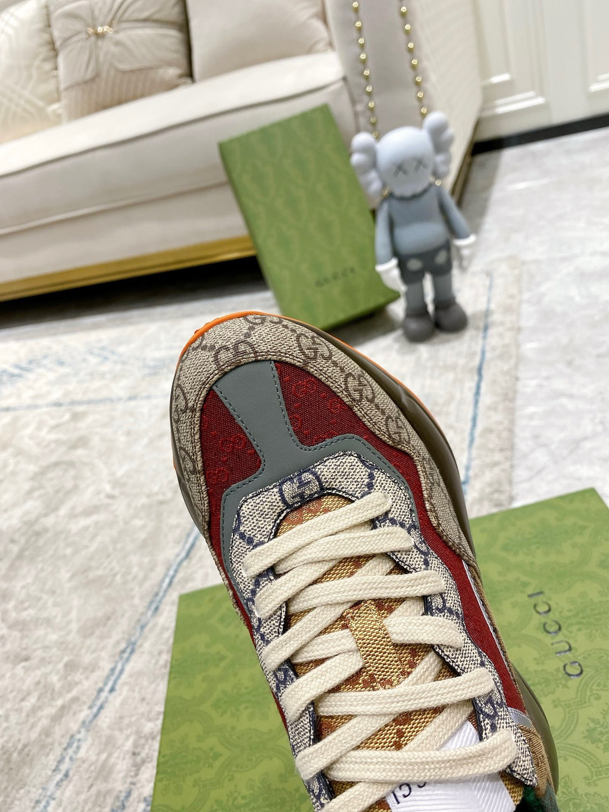 G fashion print retro joing sneakers 0724072601
