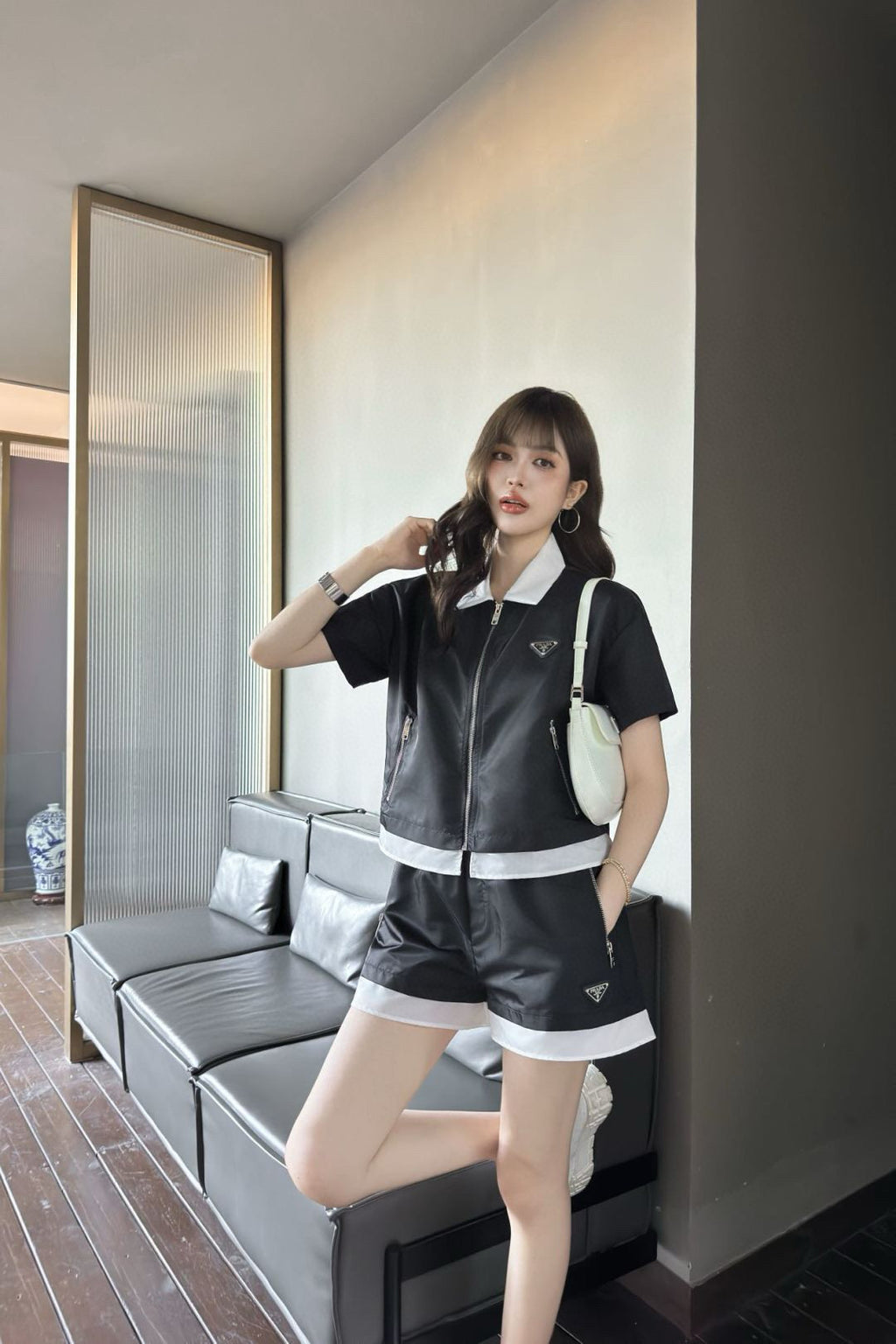 P fashion short-sleeved and shorts set 0725052812