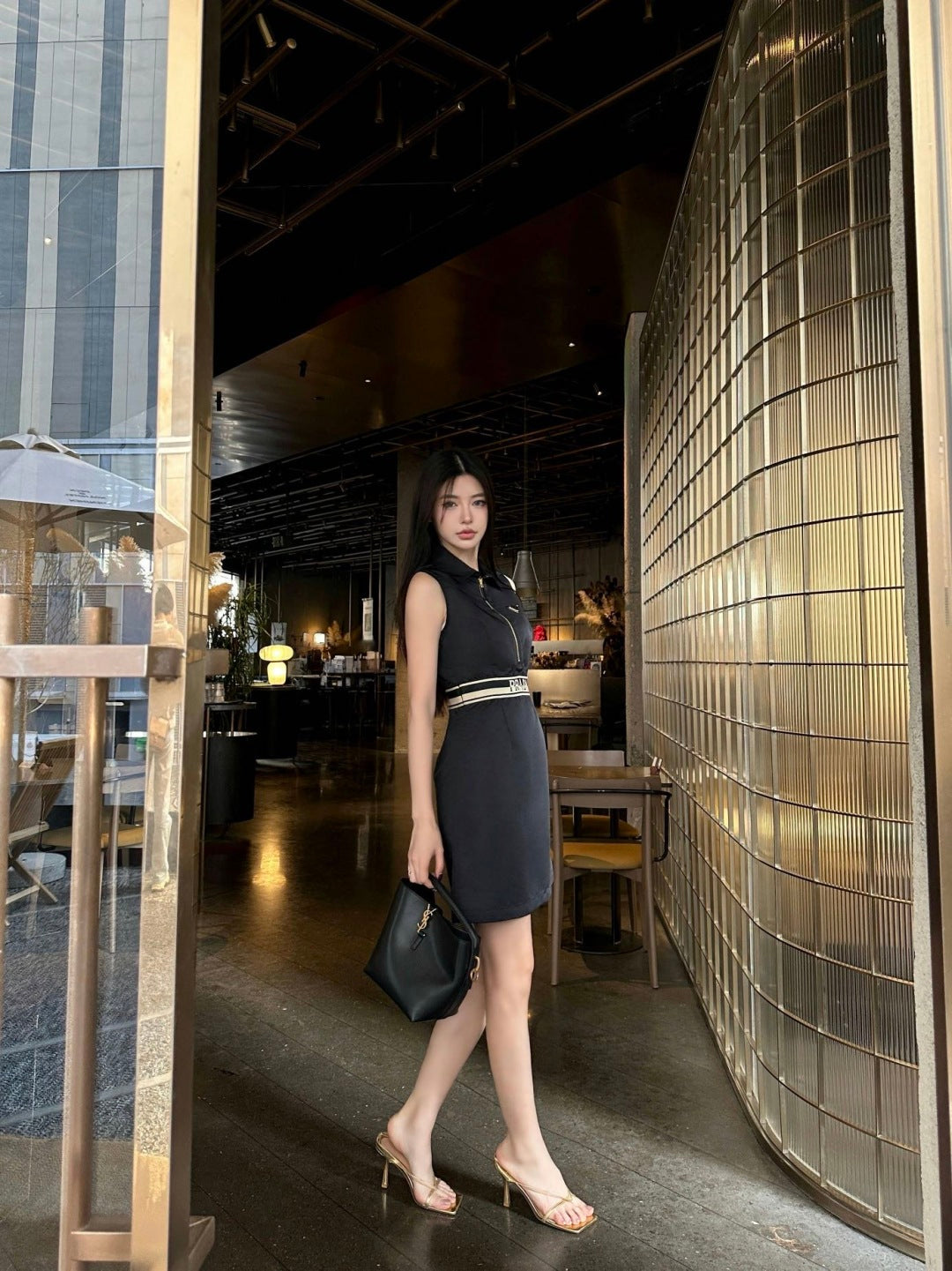 P new three-dimensional waist dress 0725040903