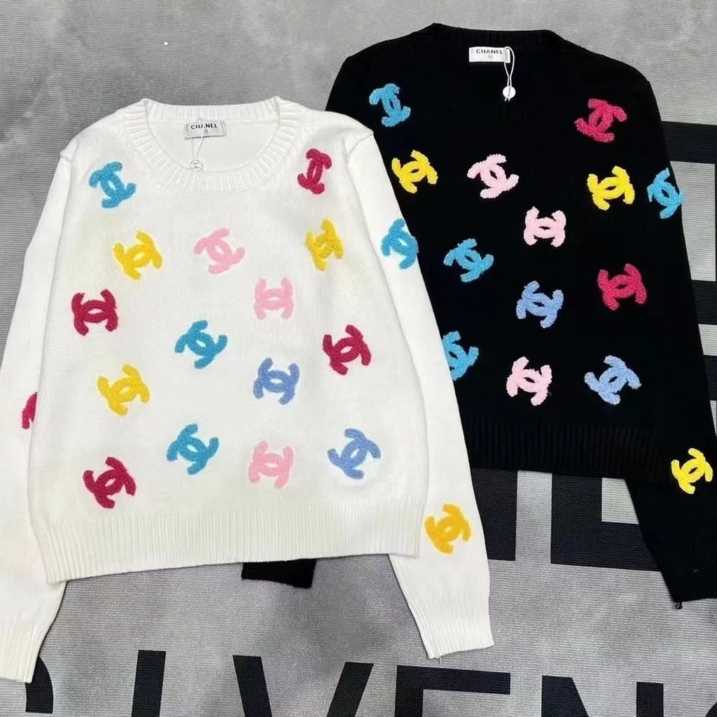 Round neck long sleeve knitted sweater top 9000914001
