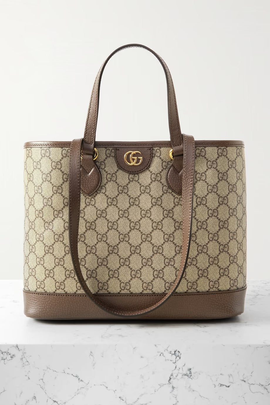 G fashion embellished leather-trimmed printed coated canvas shoulder bag XC0723111701