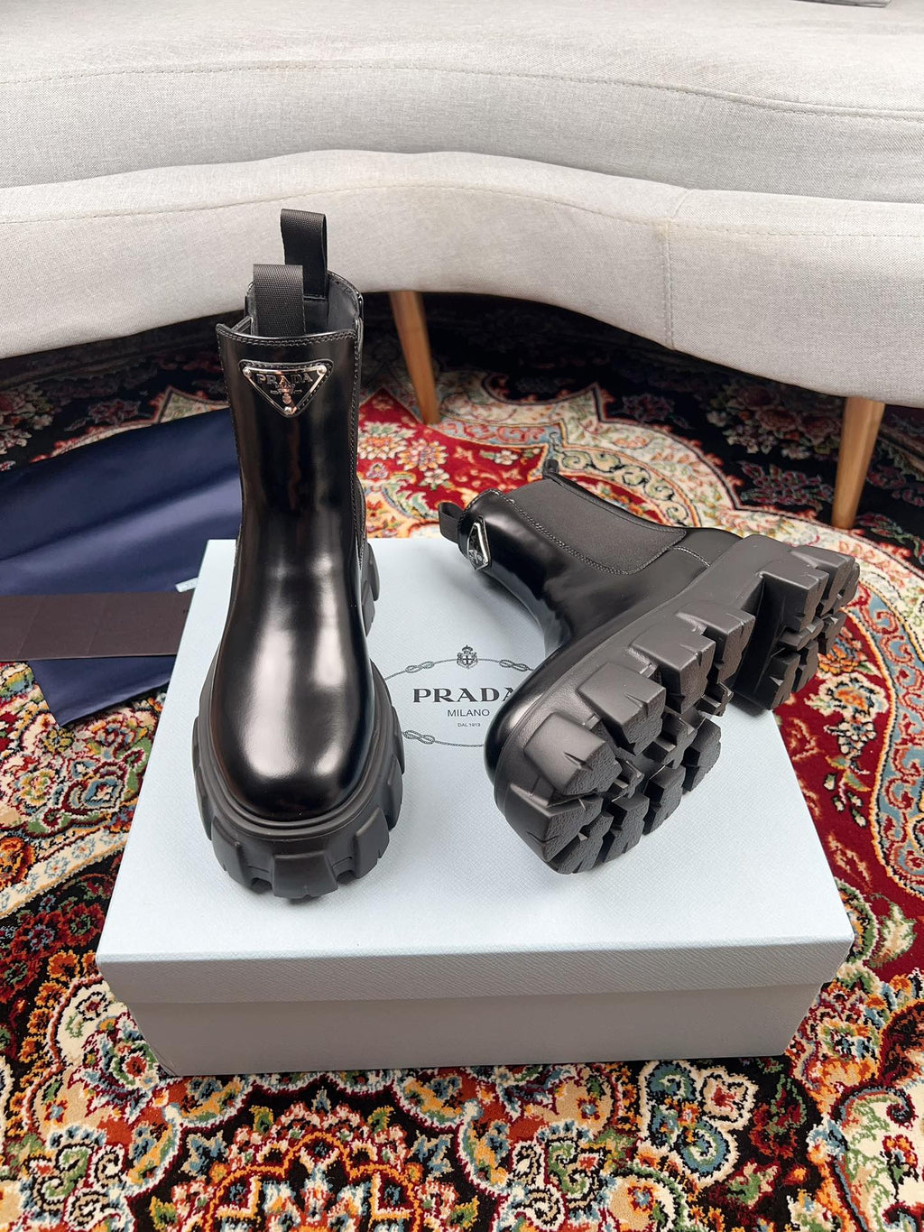 P Fashion Thick-soled Leather Boots 0724062404