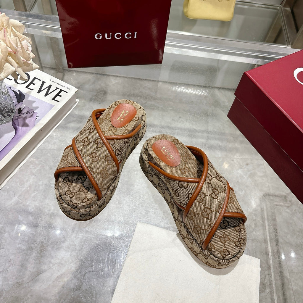 cross-upper thick-soled flip-flops 0725052901