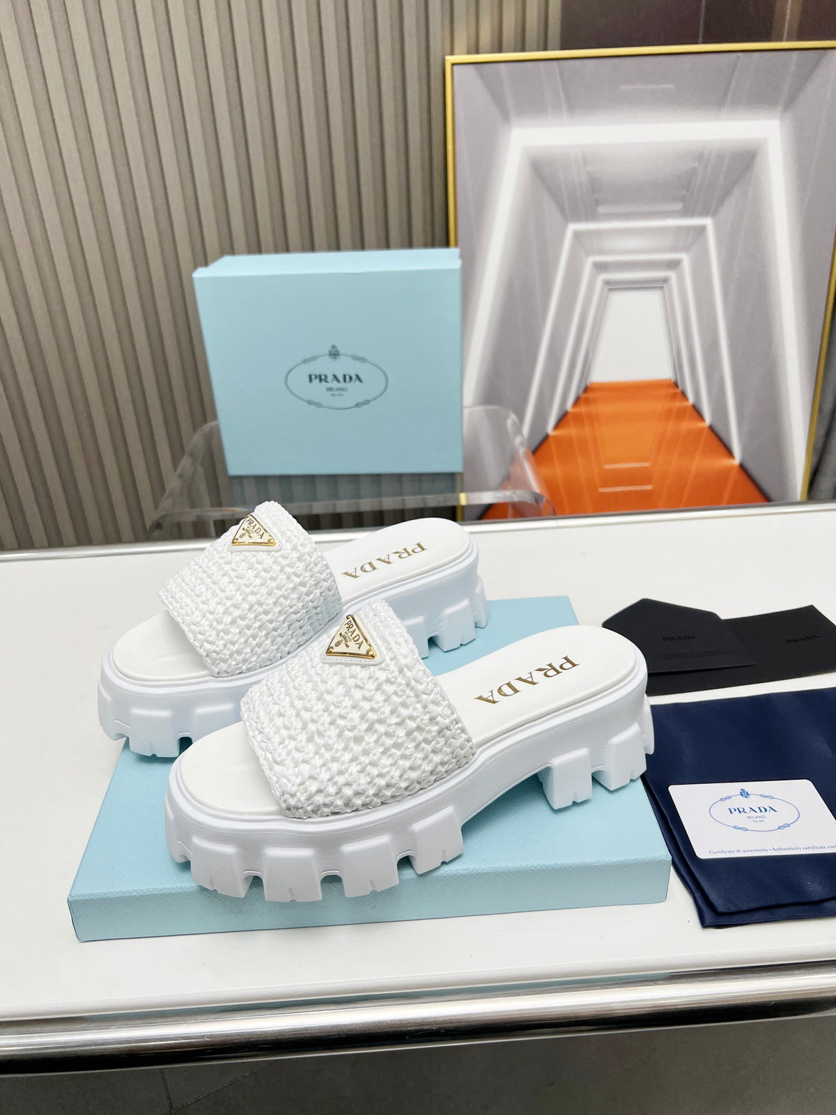 P Spring and Summer Sawtooth Roman Weave Ultra Light Thick Sole 0724071816