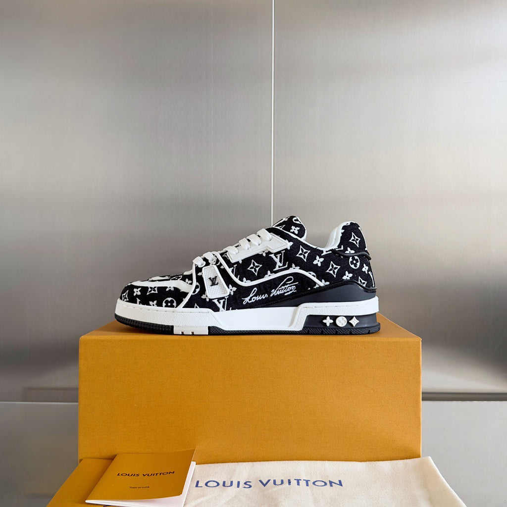 L couple limited series casual denim print sneakers 0725012402