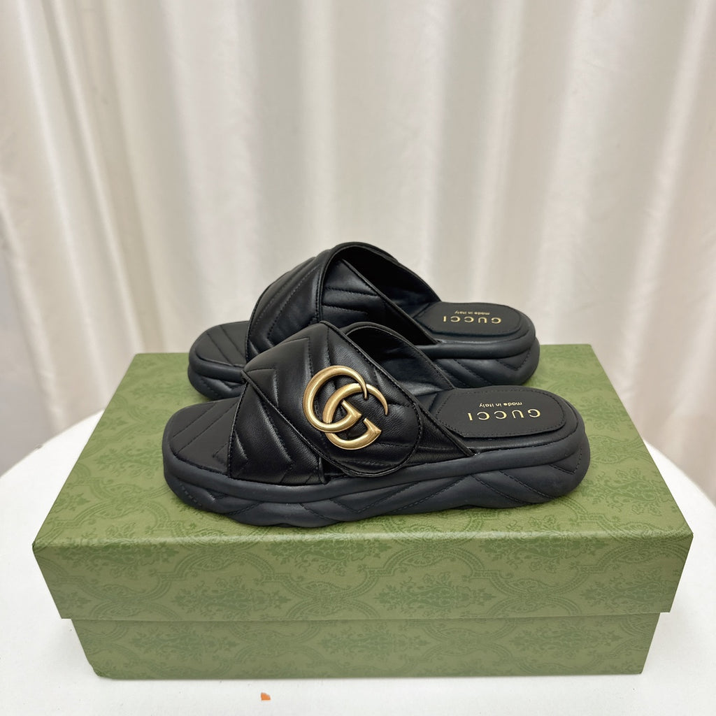 G Buckle Platform Beach Slippers 1824061306