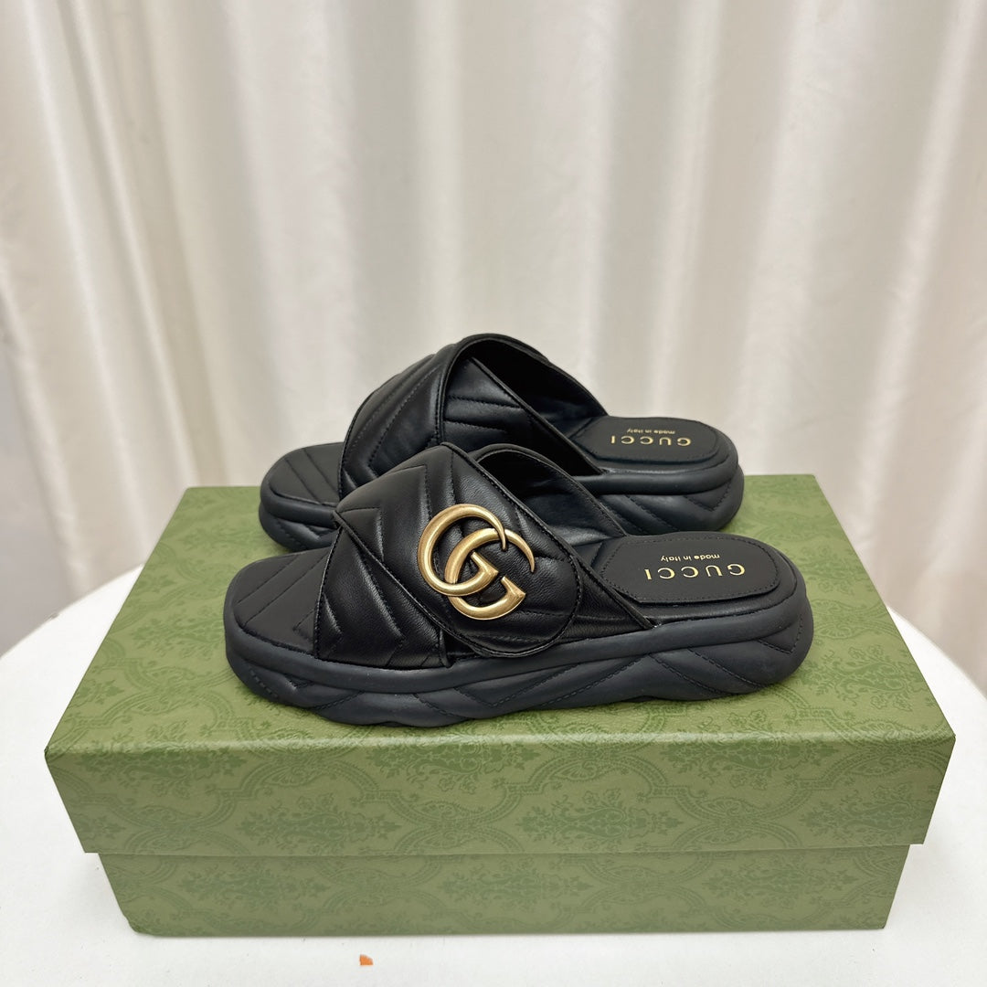 G Buckle Platform Beach Slippers 1824061306