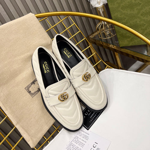 3-color women's fashion all-match leather shoes 03011