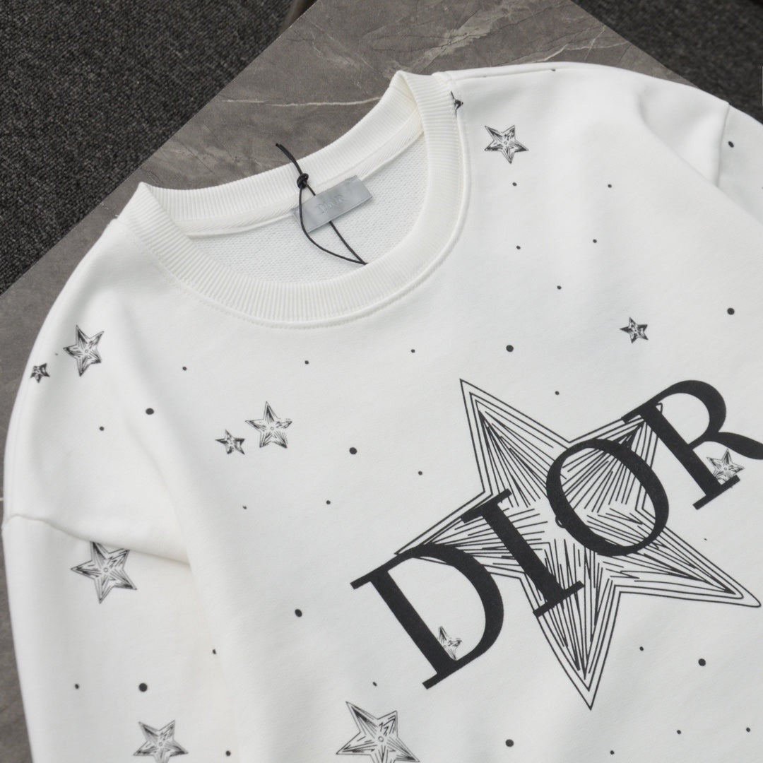 Gypsophila print casual sweatshirt XC0823101701