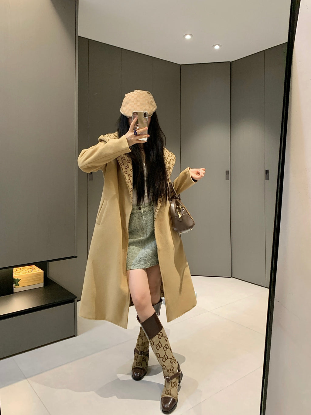 Takin wool double-sided woolen trench coat 0724101112