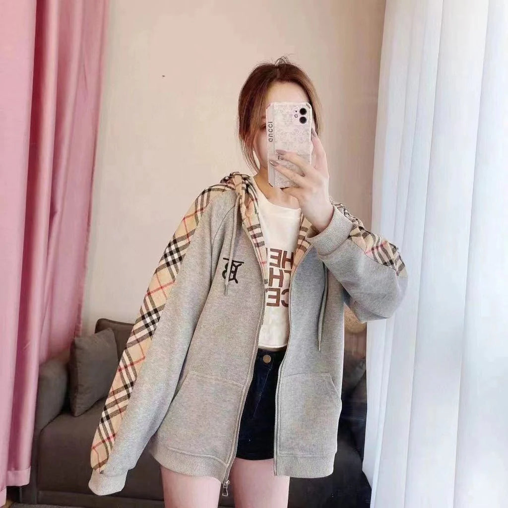Long Sleeve Hooded Zip Cardigan Jacket 0823122601