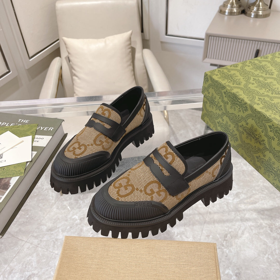 G fashionable rubber sole printed slip-on shoes XC0723110306
