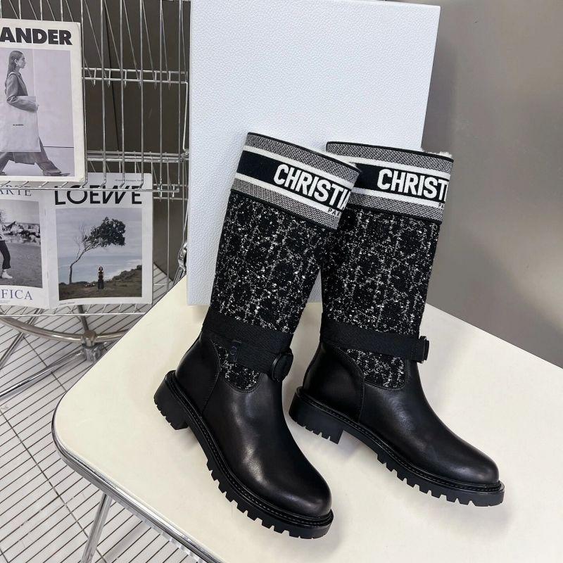 Embroidered  Boots Women's Autumn And Winter Boots High Boots New Knight Letter Short Boots-PD05202340402