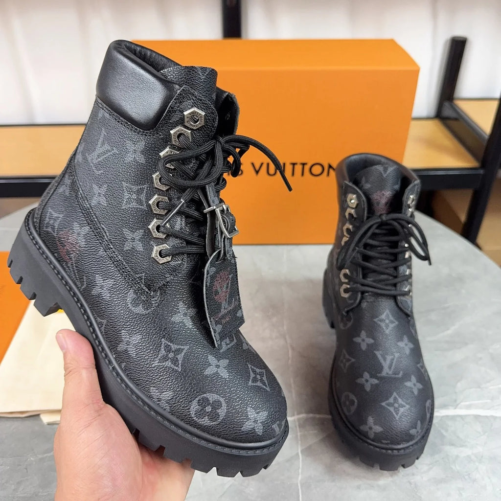 New fashion printed couple's short boots 1024101702