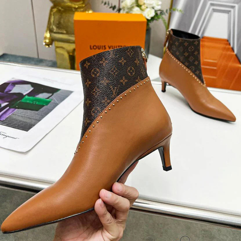 L Signature Ankle Boot Brown Heel 5.5 cm 1025012208