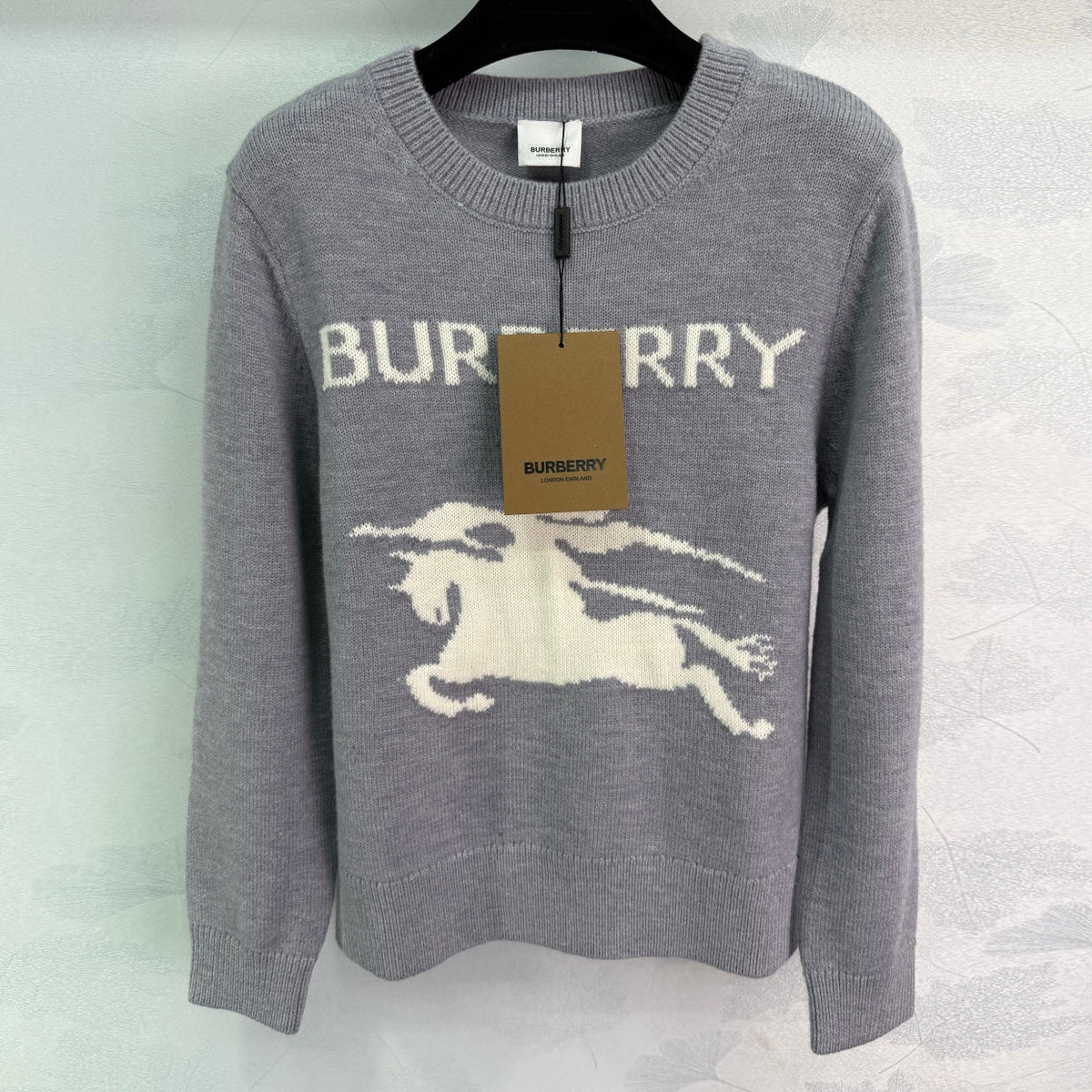 Warhorse Knight Hooded Long-Sleeve Wool Knit Sweater 1025092321
